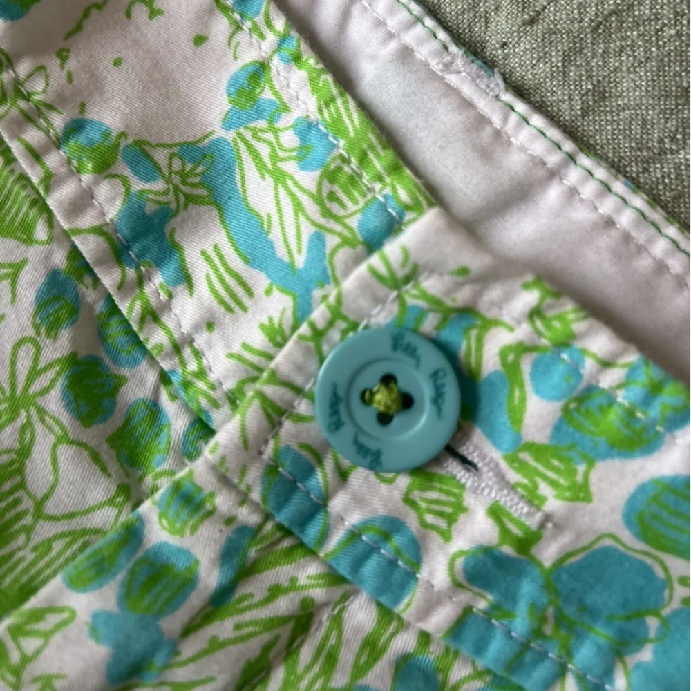 Lilly Pulitzer Callahan Printed Blue Green Safari Animal Print Sz 10 it’s a zoo - Picture 7 of 11